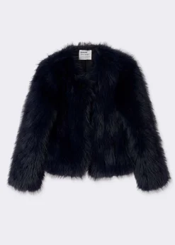 Abrigo Corto Efecto Pelo-Brownie Spain Hot