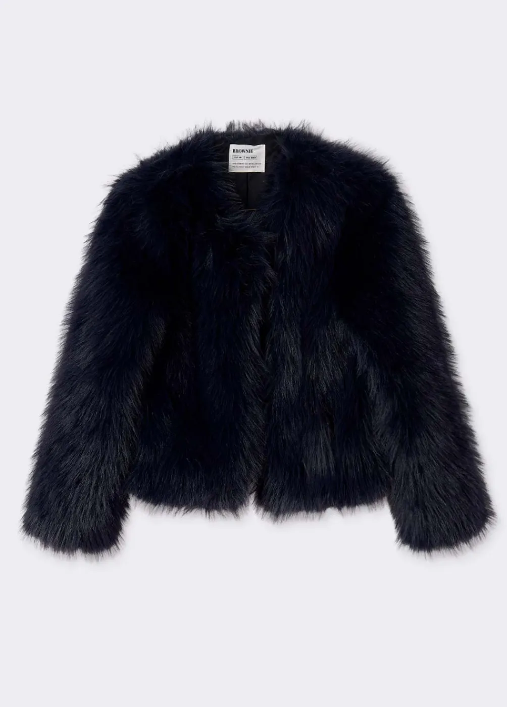 Abrigo Corto Efecto Pelo-Brownie Spain Hot