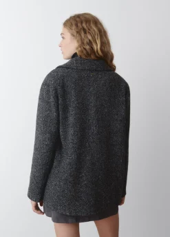 Abrigo Cruzado Jaspeado-Brownie Spain Hot