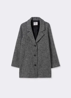 Abrigo Espiga Largo Medio-Brownie Spain Discount