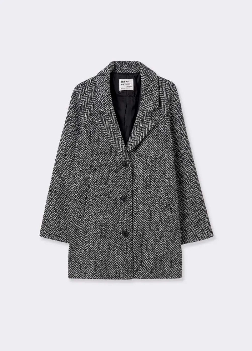 Abrigo Espiga Largo Medio-Brownie Spain Discount