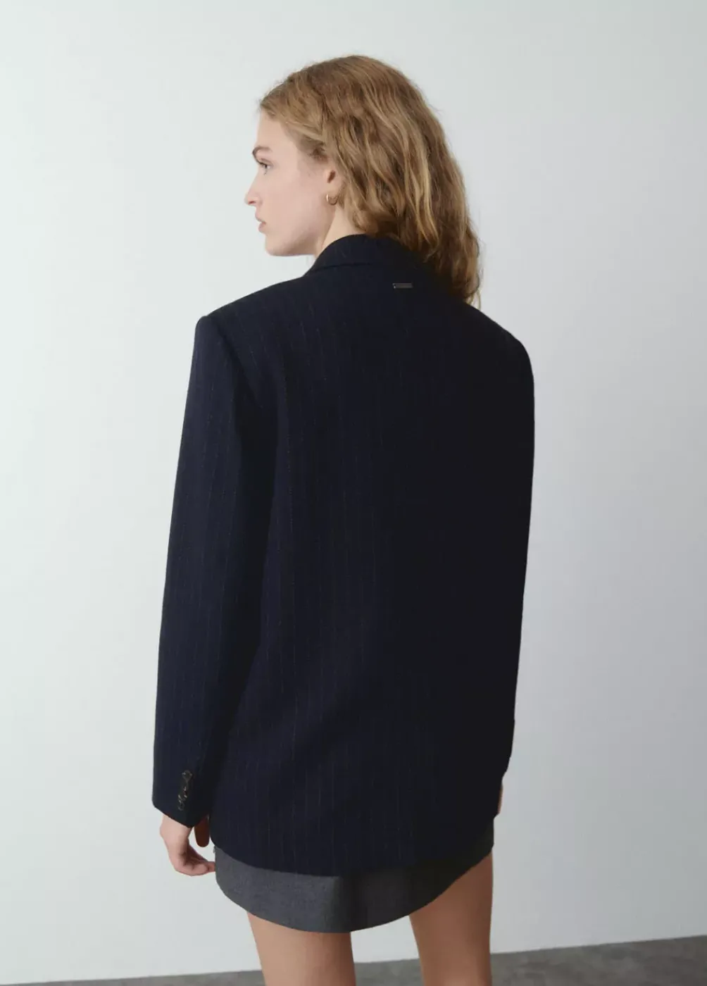 Americana Oversize Raya Con Lana-Brownie Spain Hot