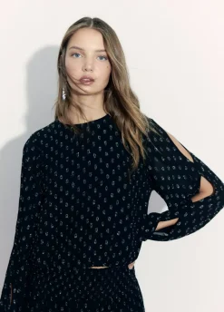 Blusa Aberturas Dobby-Brownie Spain Best