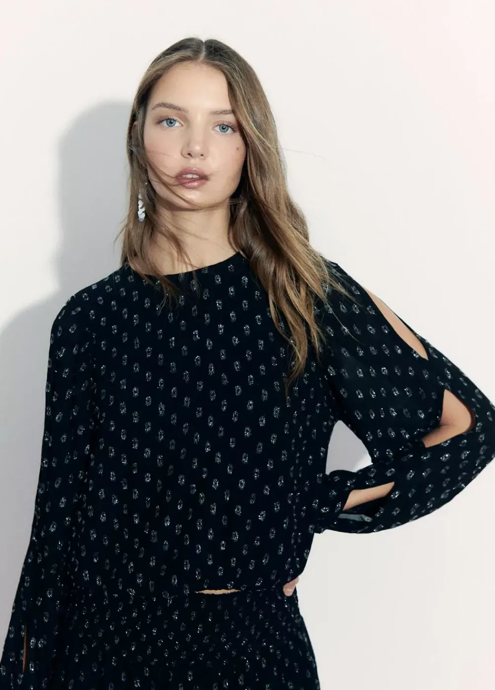 Blusa Aberturas Dobby-Brownie Spain Best