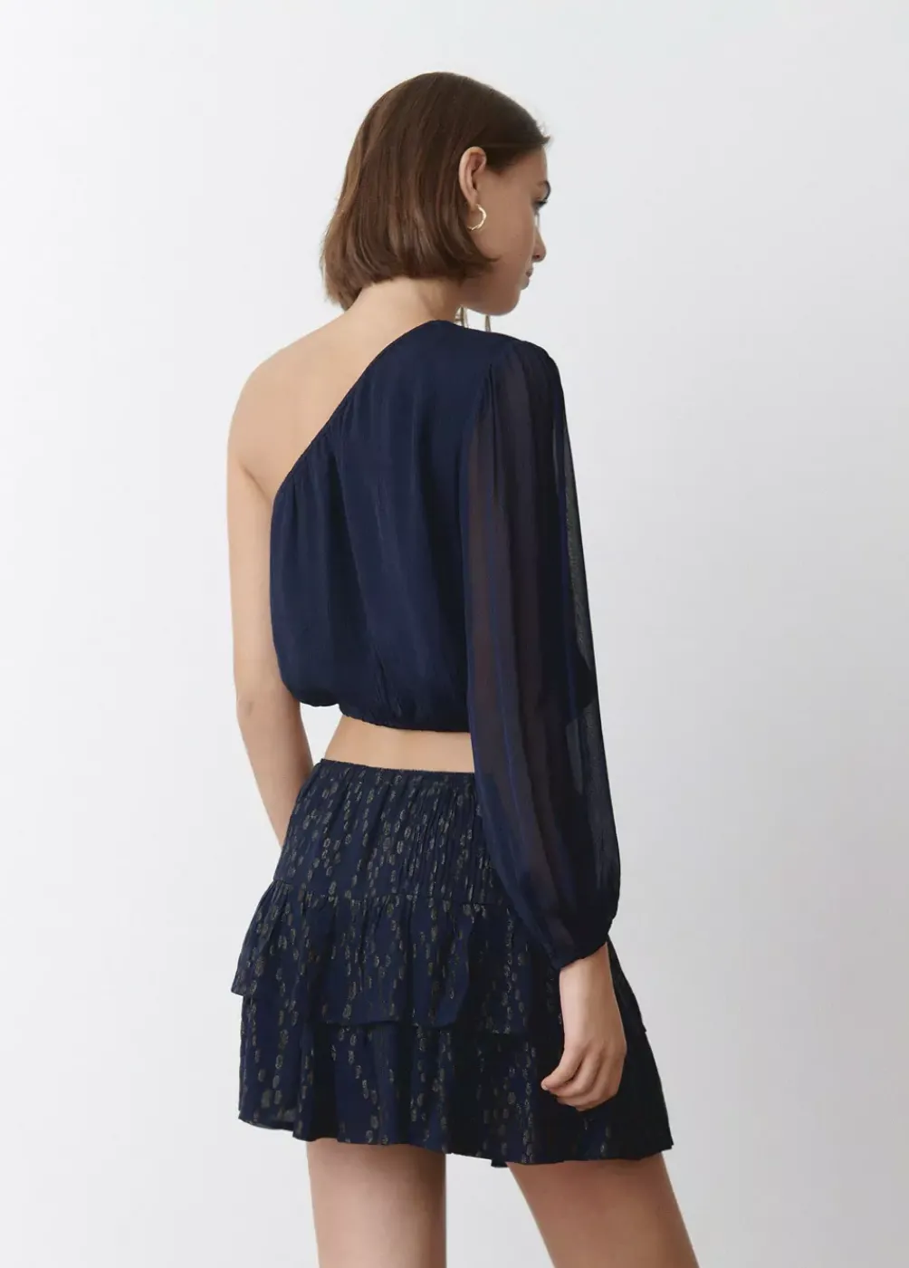 Blusa Asimetrica Choker-Brownie Spain Fashion