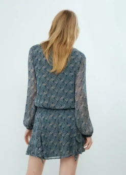 Blusa Corta Botones Estampado-Brownie Spain Best