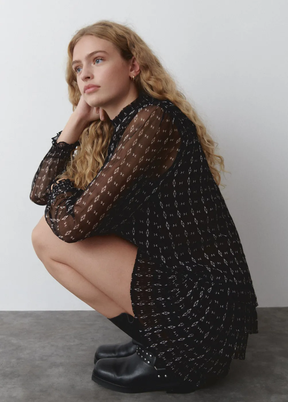 Blusa Cuello Alto-Brownie Spain Fashion