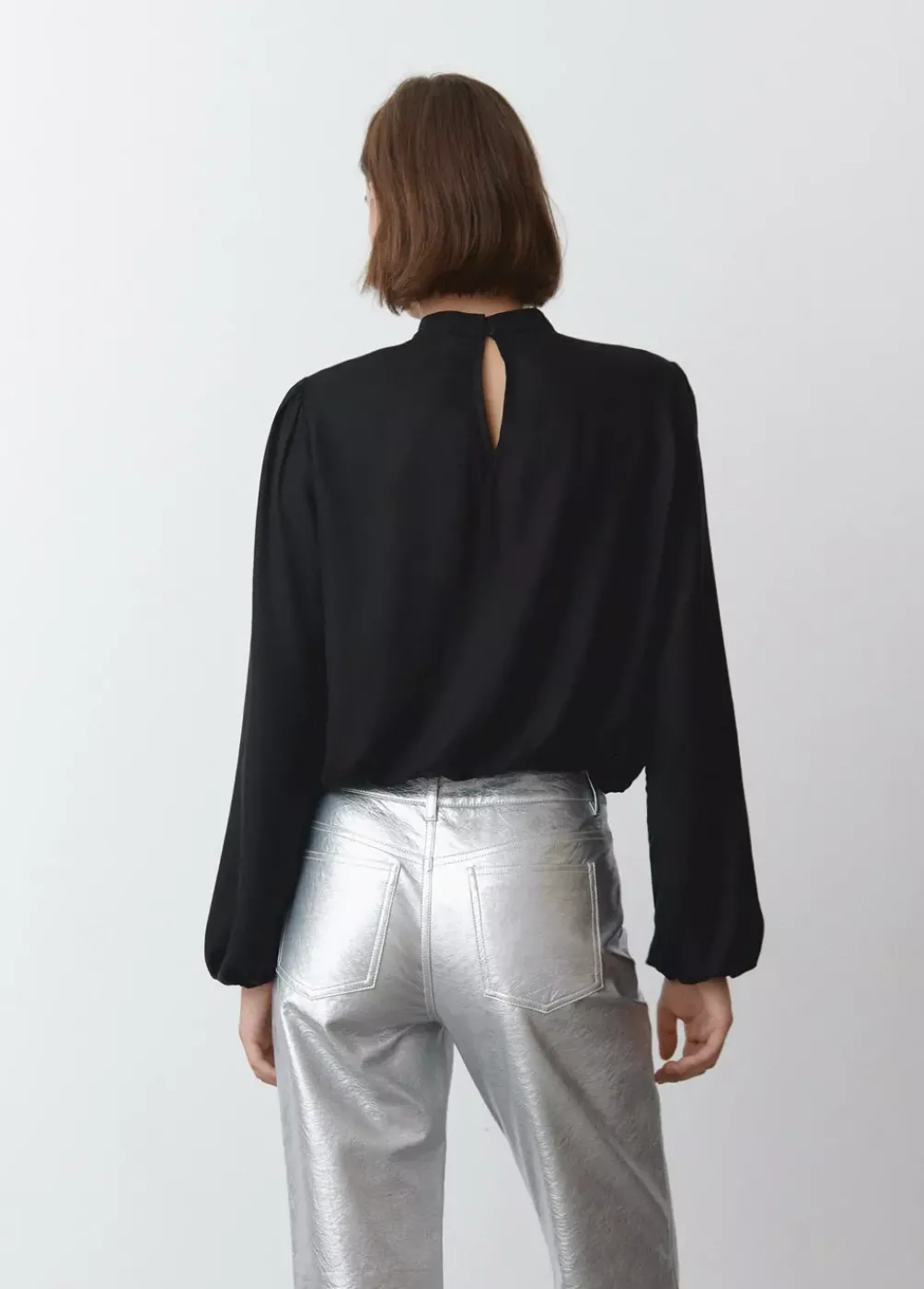 Blusa Lisa Con Chocker-Brownie Spain Online