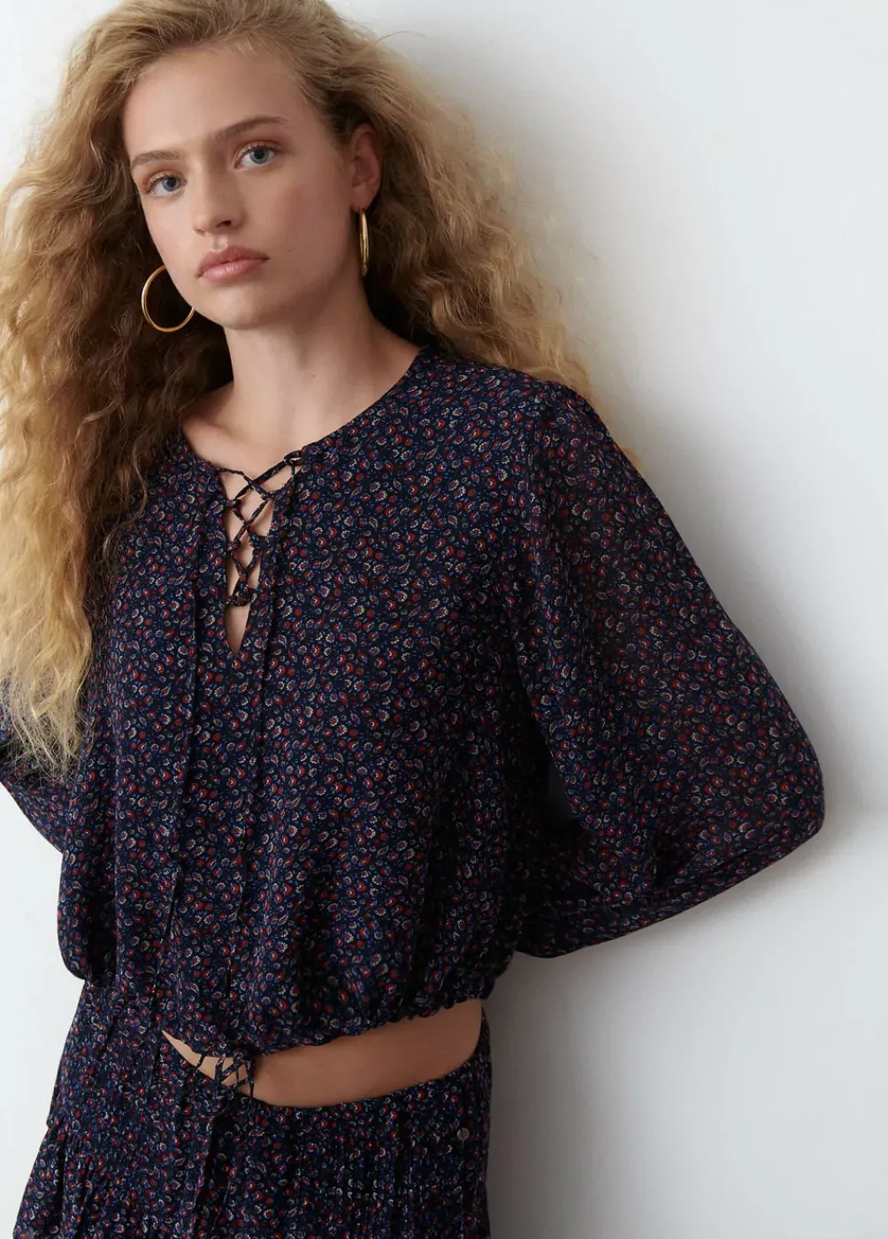 Blusa Tiras Cruzadas Estampada-Brownie Spain Clearance