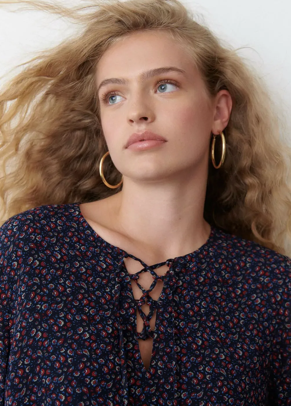 Blusa Tiras Cruzadas Estampada-Brownie Spain Clearance