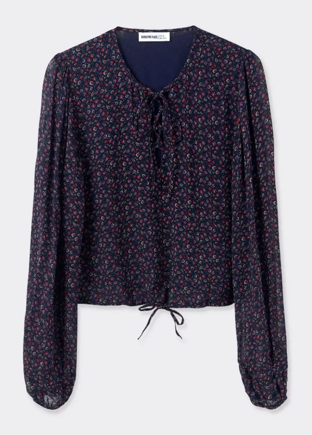 Blusa Tiras Cruzadas Estampada-Brownie Spain Clearance