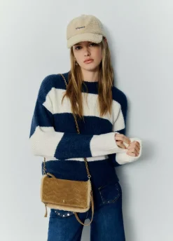 Bolso Doblefaz Acolchado Tachas Piel-Brownie Spain Sale