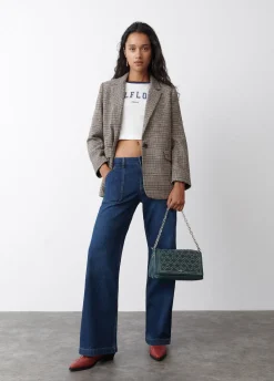 Bolso Mediano Solapa Tachas-Brownie Spain Sale