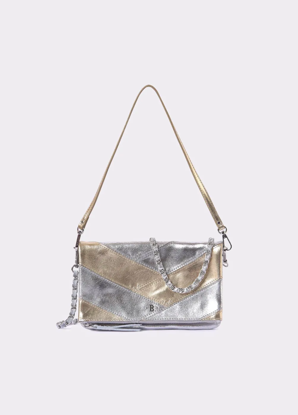 Bolso Solapa Patchwork Piel-Brownie Spain Best