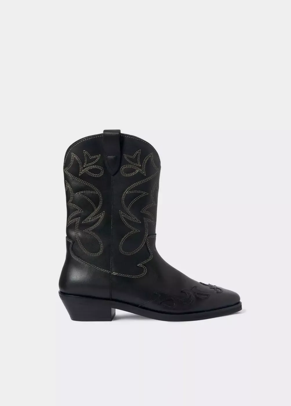 Bota Cowboy Pespuntes Contraste Piel-Brownie Spain New