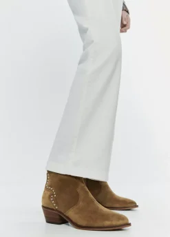 Botin Tachas Talon Piel-Brownie Spain New