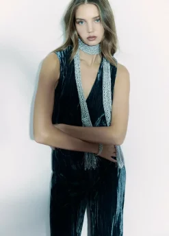 Bufanda Lentejuelas Fiesta Plata-Brownie Spain Best