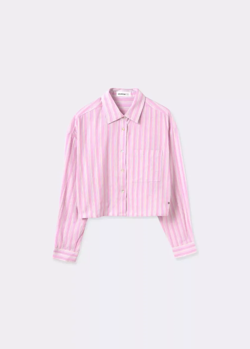 Camisa Cropped Rayas-Brownie Spain Discount