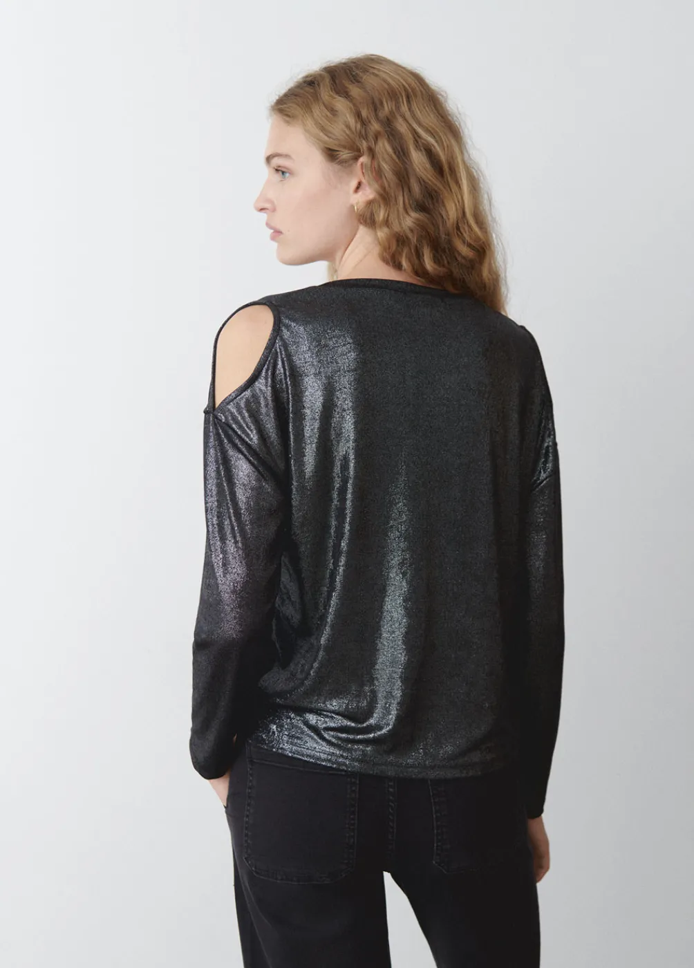 Camiseta Apertura Hombros Brillo-Brownie Spain Discount