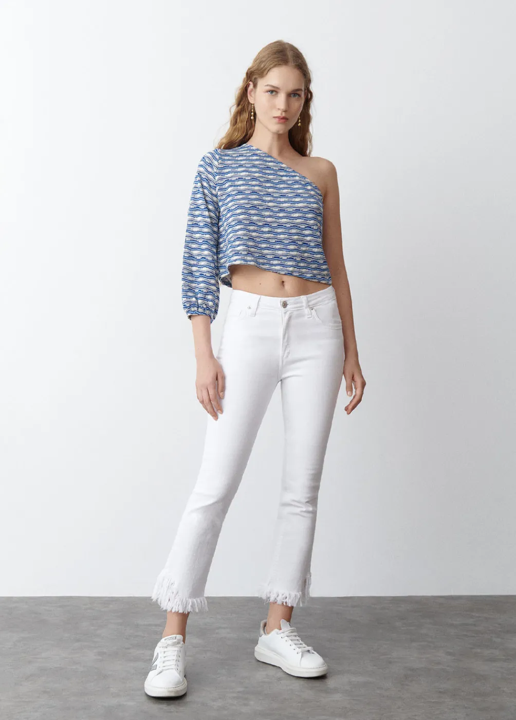 Camiseta Asimetrica Hilo Metalizado-Brownie Spain Discount