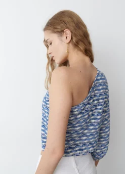 Camiseta Asimetrica Hilo Metalizado-Brownie Spain Discount