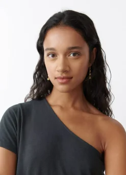 Camiseta Asimetrica Manga Corta Antracita-Brownie Spain Hot