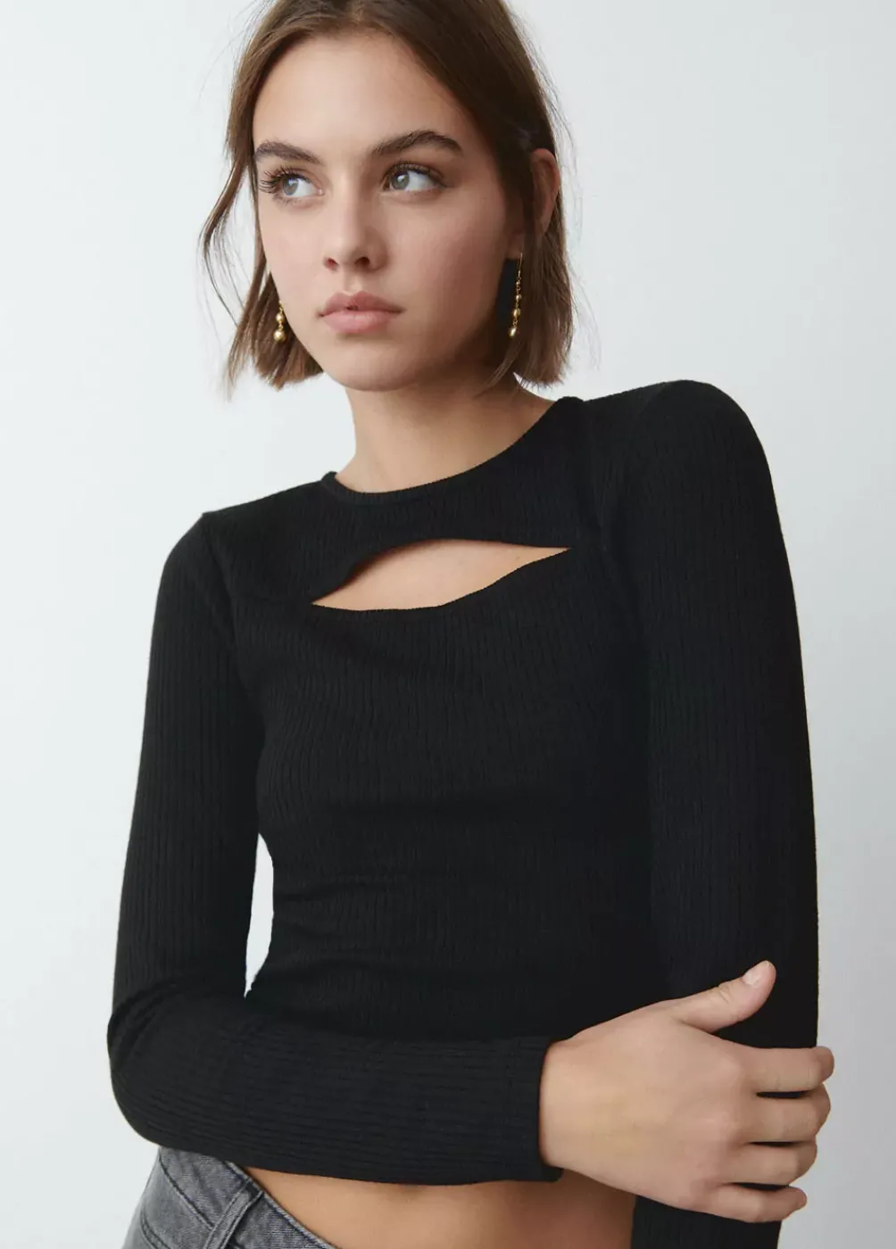 Camiseta Cut Out Canale Manga Larga-Brownie Spain Online