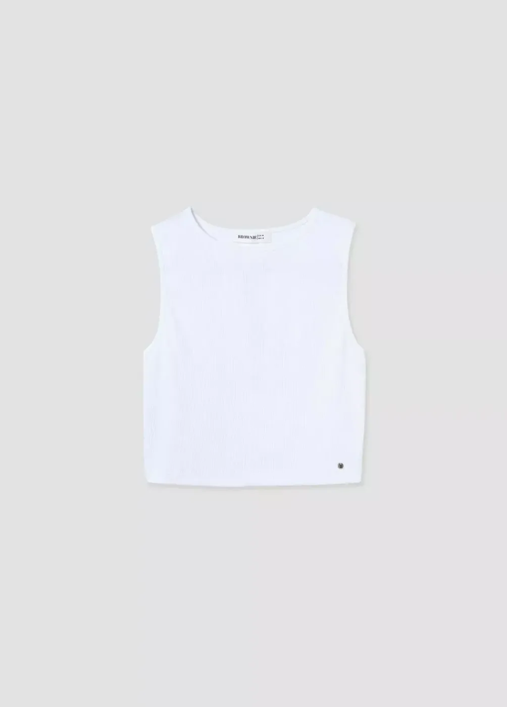 Camiseta Sin Manga Blanca-Brownie Spain Hot