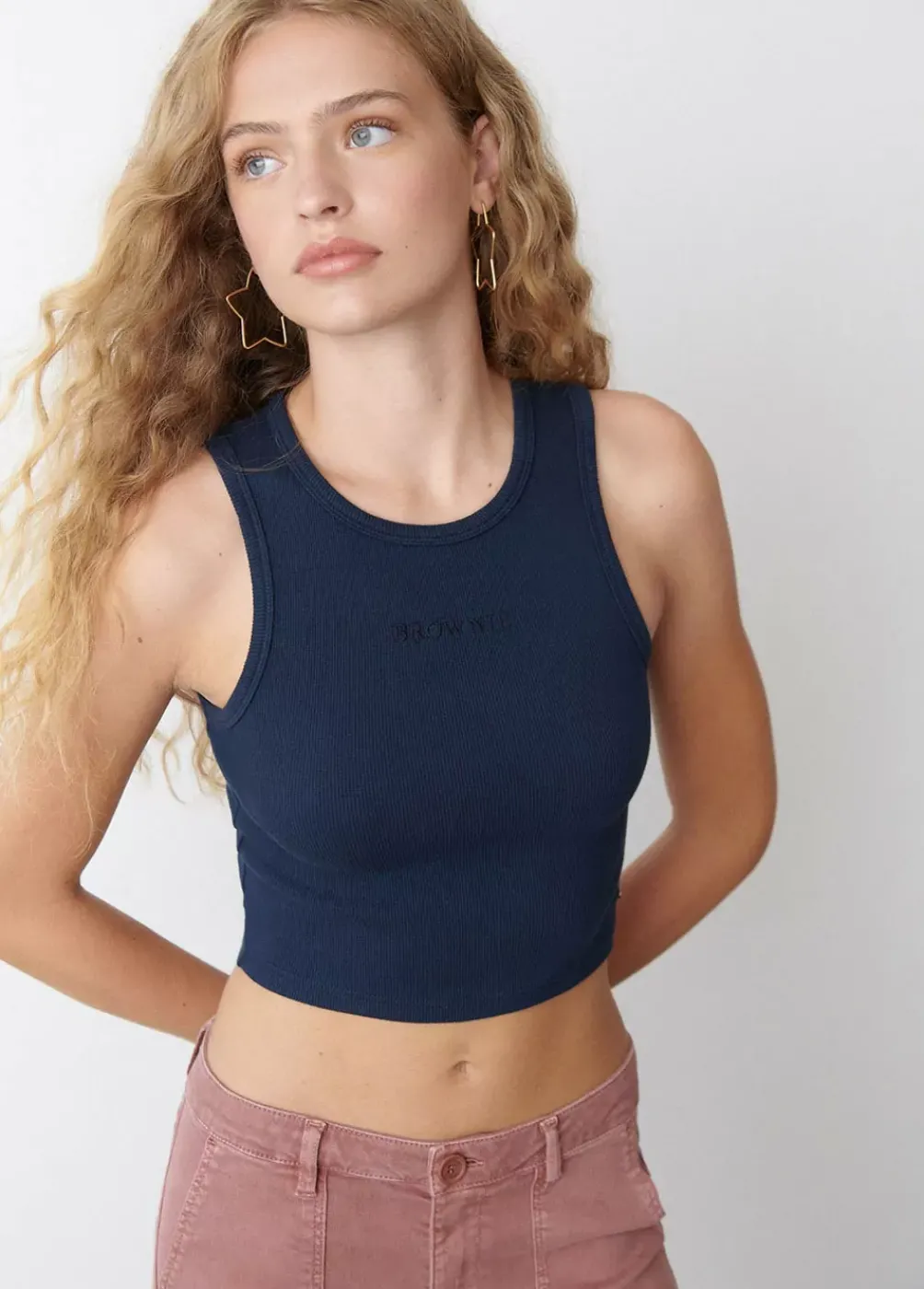 Camiseta Sin Manga Bordada-Brownie Spain Best