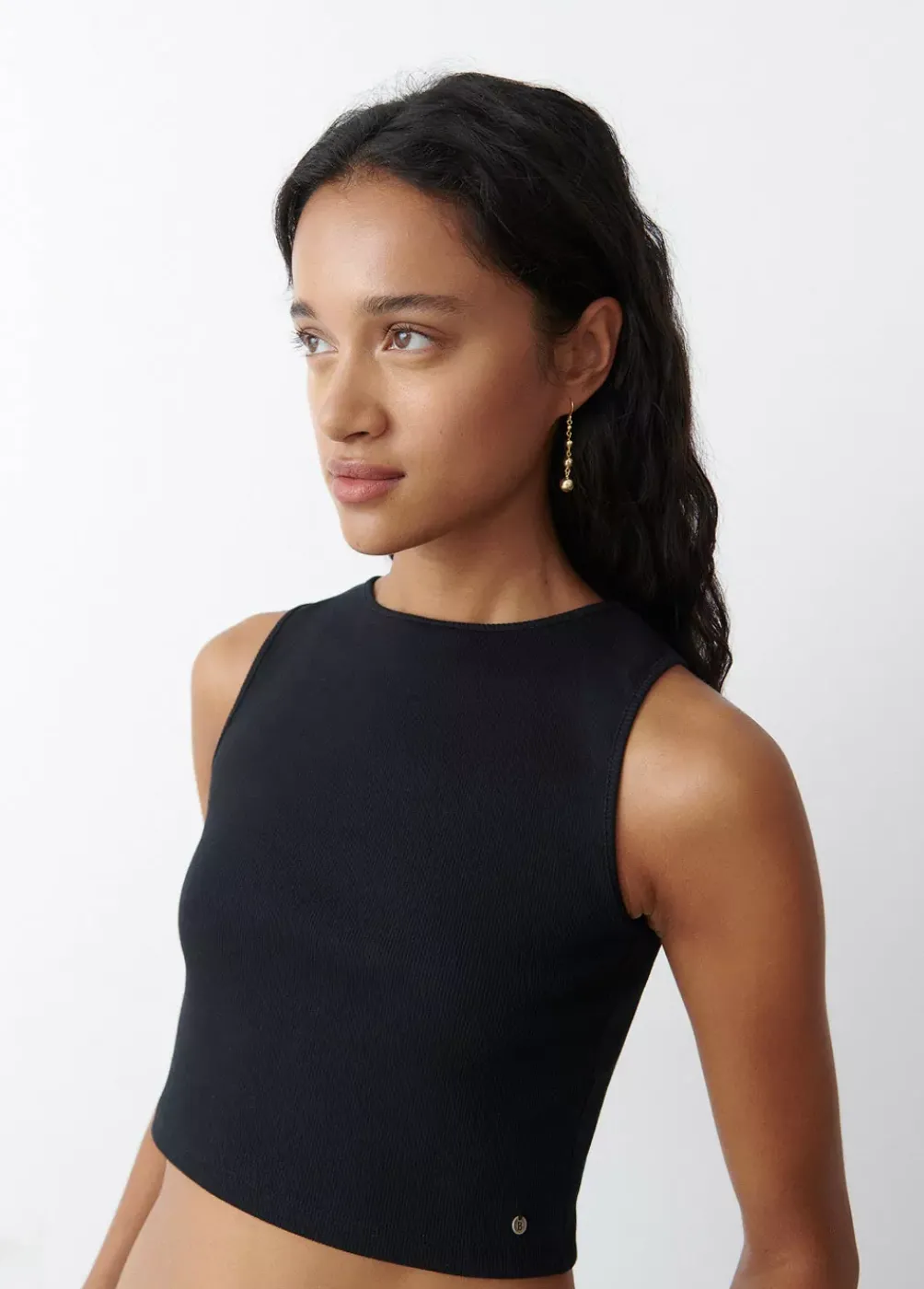 Camiseta Sin Manga Negra-Brownie Spain Sale