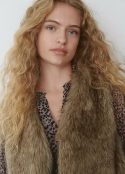 Chaleco Cropped Efecto Pelo-Brownie Spain Online