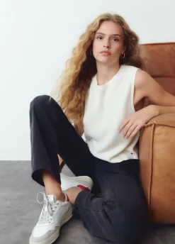 Chaleco Cuello Redondo Punto-Brownie Spain Clearance