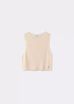 Chaleco Cuello Redondo Punto-Brownie Spain Clearance