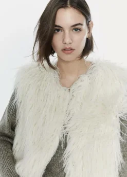 Chaleco Efecto Pelo Largo-Brownie Spain Sale