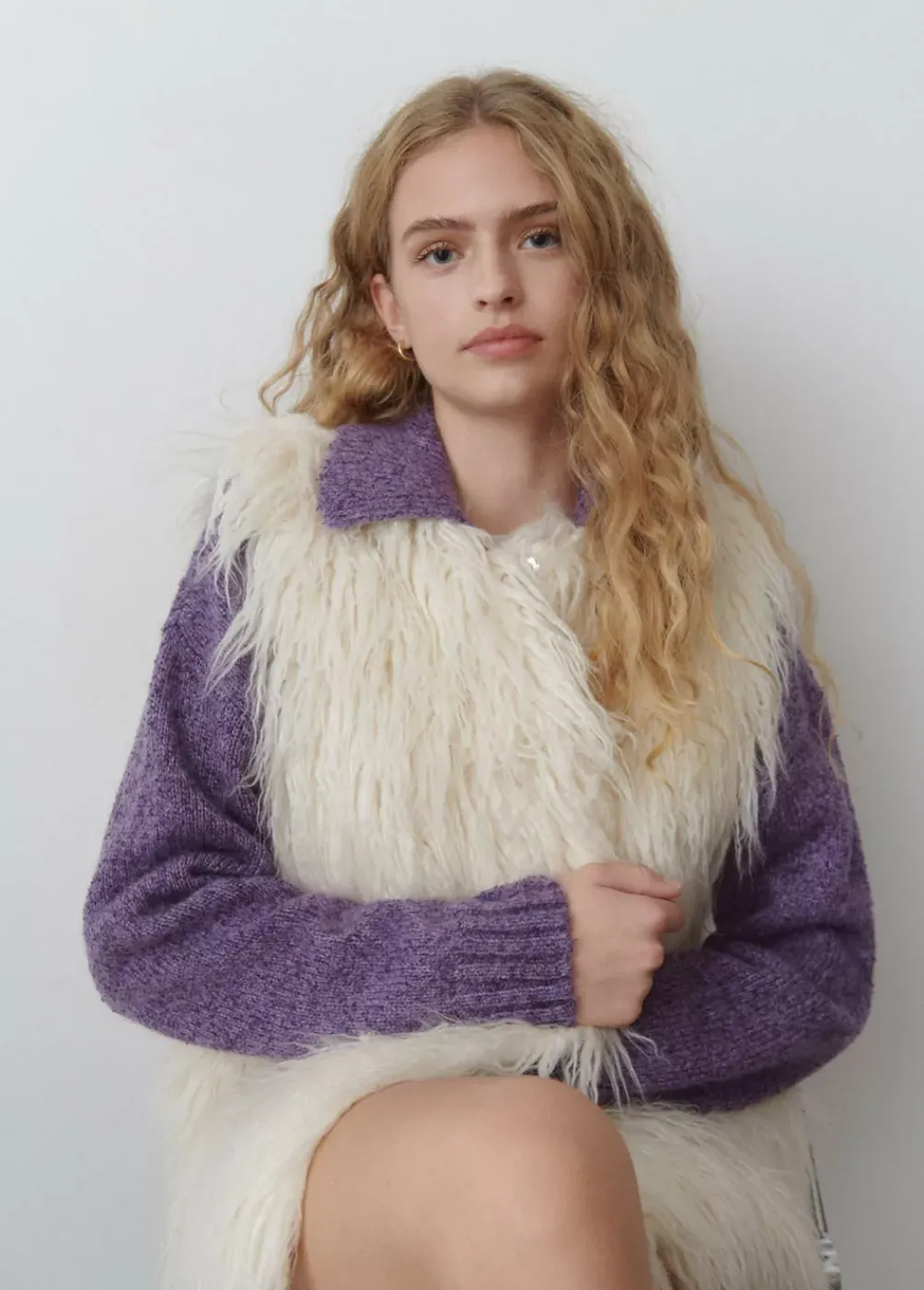 Chaleco Efecto Pelo Largo-Brownie Spain Sale