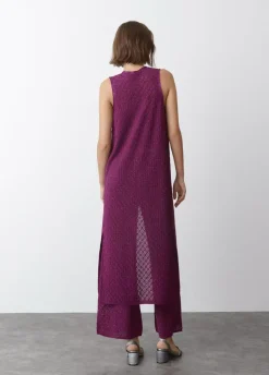 Chaleco Largo Hilo Metalizado-Brownie Spain Best