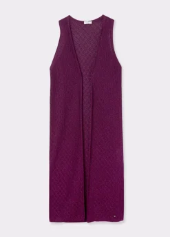 Chaleco Largo Hilo Metalizado-Brownie Spain Best