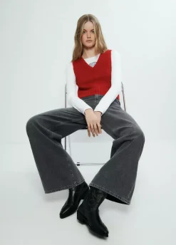 Chaleco Pico Punto-Brownie Spain Fashion