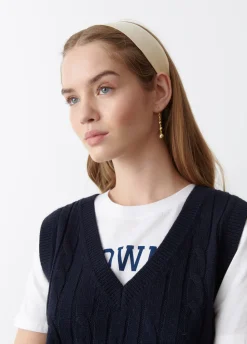 Chaleco Pico Trenzas Bordado-Brownie Spain New