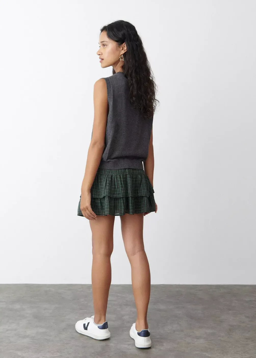 Chaleco Punto Fino Cuello Red-Brownie Spain Online