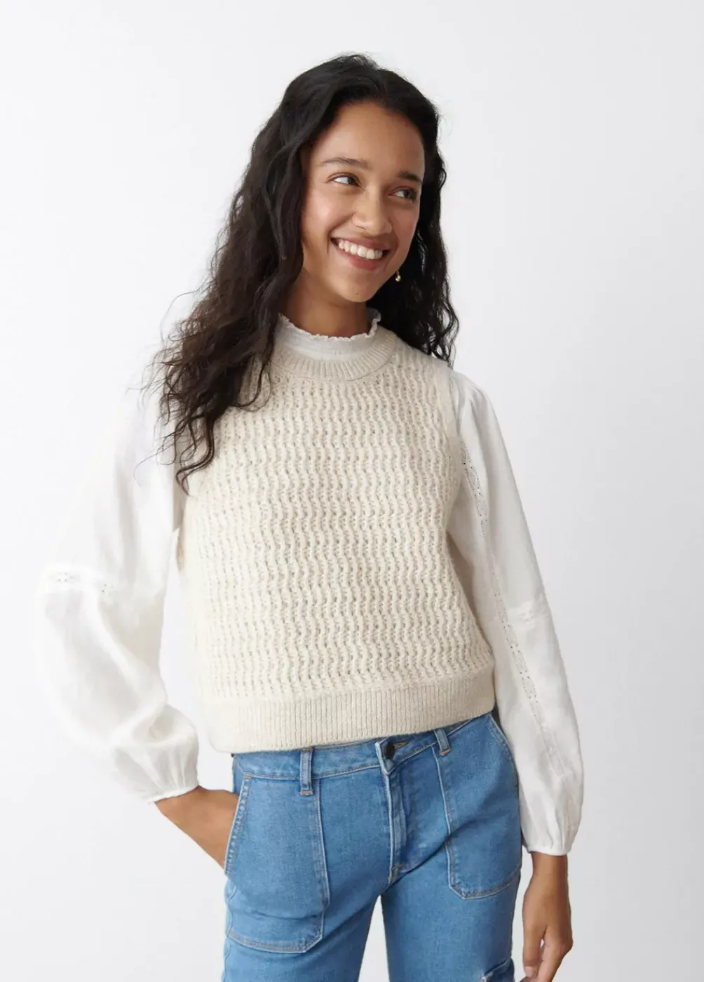 Chaleco Punto Jacquard-Brownie Spain Sale