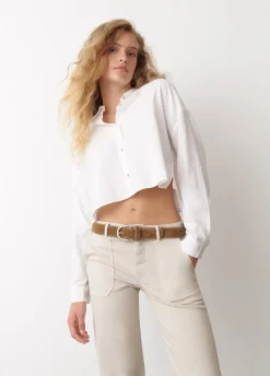 Cinturon Bolitas Piel-Brownie Spain Fashion