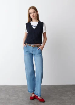 Cinturon Eyelets Piel-Brownie Spain Hot