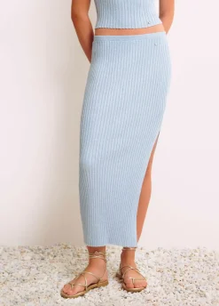 Falda Calada Punto Hilo Metalizado-Brownie Spain Best