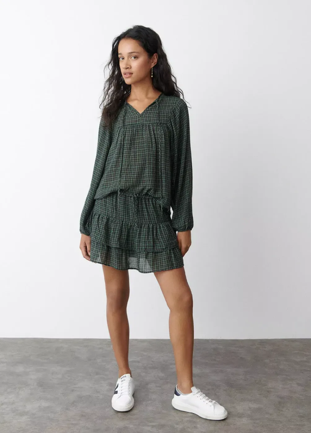 Falda Cuadros Volantes-Brownie Spain Clearance