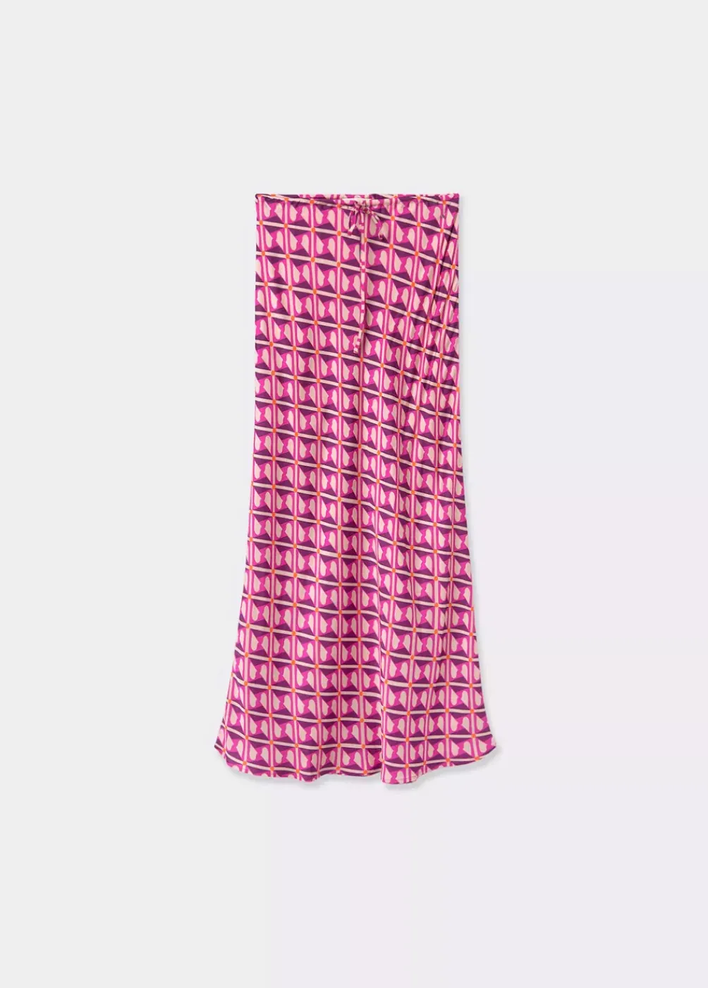 Falda Midi Estampada Satinada-Brownie Spain Discount