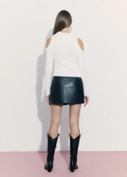 Falda Pu Cremallera Y Tachas-Brownie Spain Best