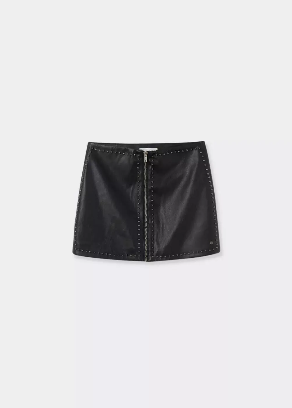 Falda Pu Cremallera Y Tachas-Brownie Spain Best