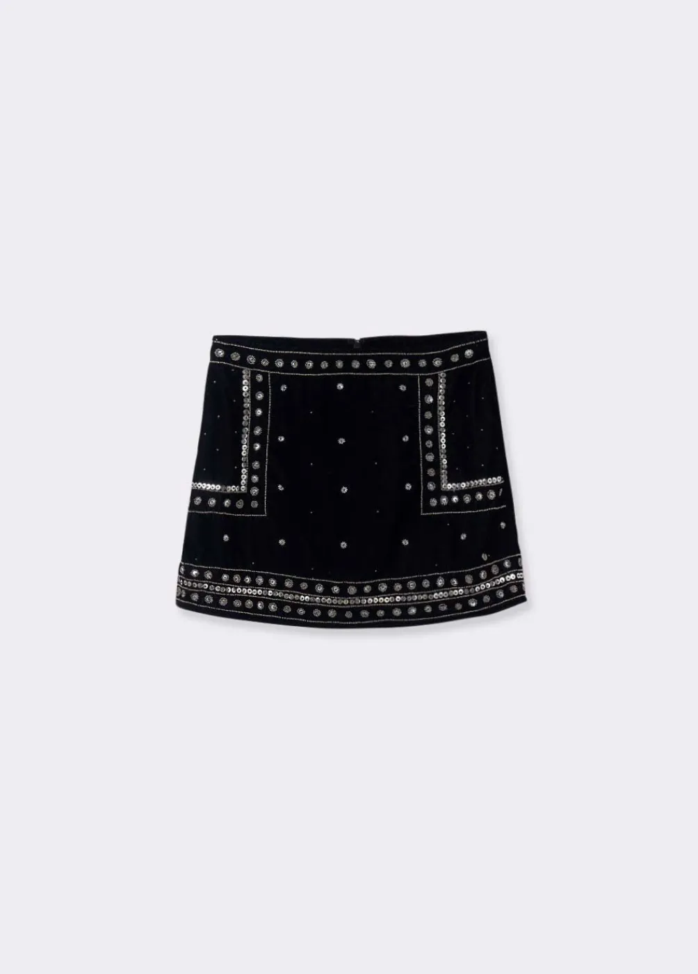 Falda Terciopelo Pedreria-Brownie Spain Fashion