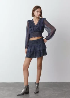 Falda Volantes Cintura Smock-Brownie Spain Hot